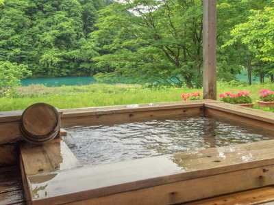 客室露天風呂の一例