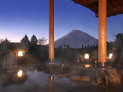 富士山の見える露天風呂