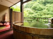 客室露天風呂の一例（鶴井の宿　紫雲荘）