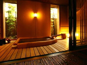 客室露天風呂の一例（結いの宿 弥栄館）