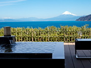 富士山の見える露天風呂付客室の一例