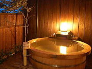 客室露天風呂の一例