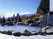 富士山の見える露天風呂