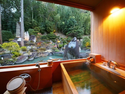客室露天風呂の一例